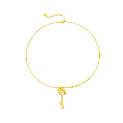 S925 Silver Zircon Rich Horse Jewelry Set - Necklace Bracelet